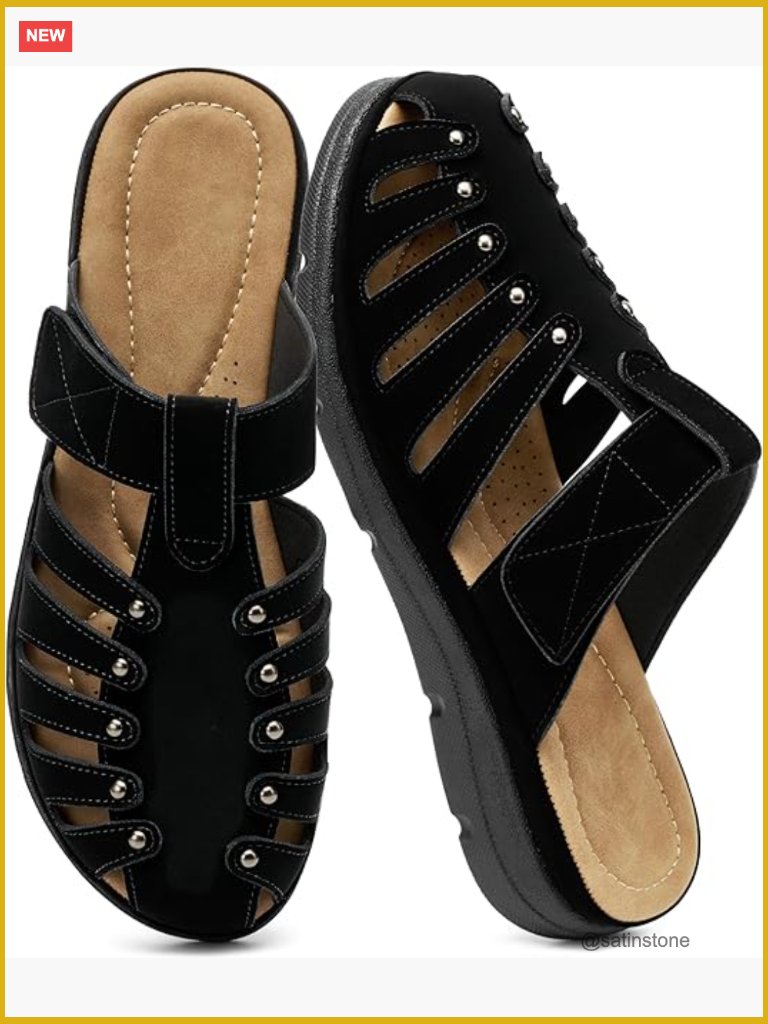 Women's Closed Toe Mules Sandals - Slip On Fisherman Sandals With Memory Foam